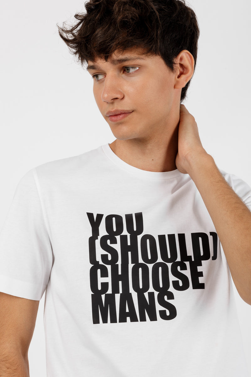 You should choose mans T-Shirt